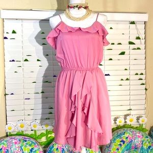 Gabriella Rocha lilac pink ruffle dress